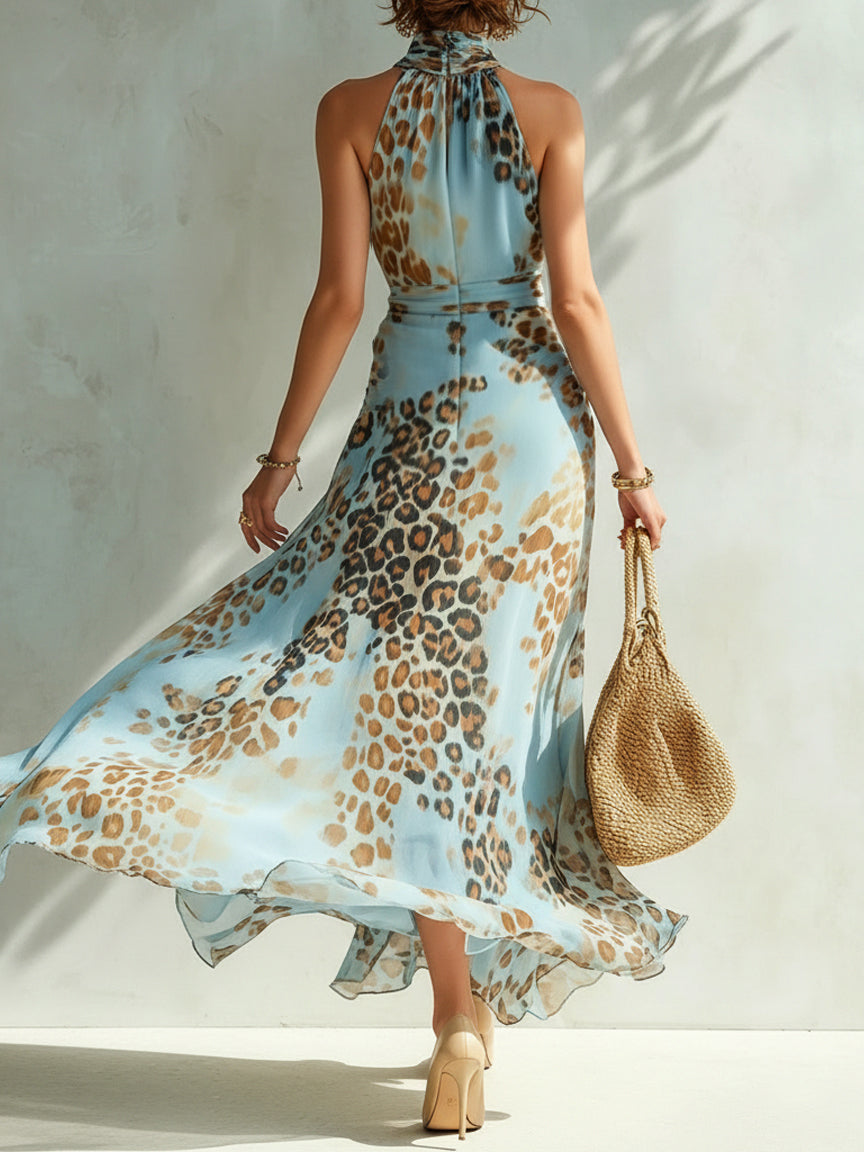 Desiree | Glamorous Animal Print Maxi Dress