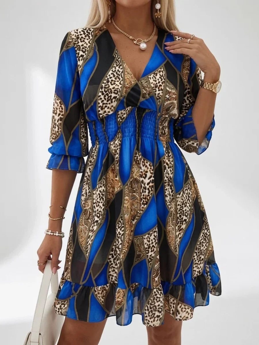 Greta | Mixed Print Dress