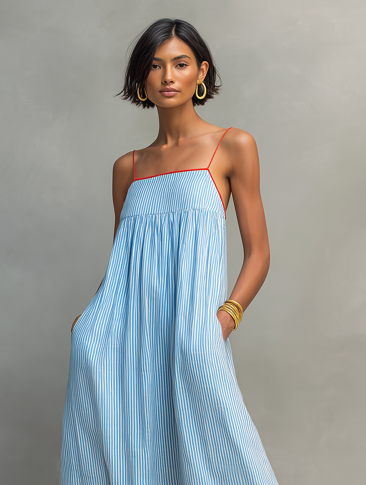 June - Striped Maxi Dress