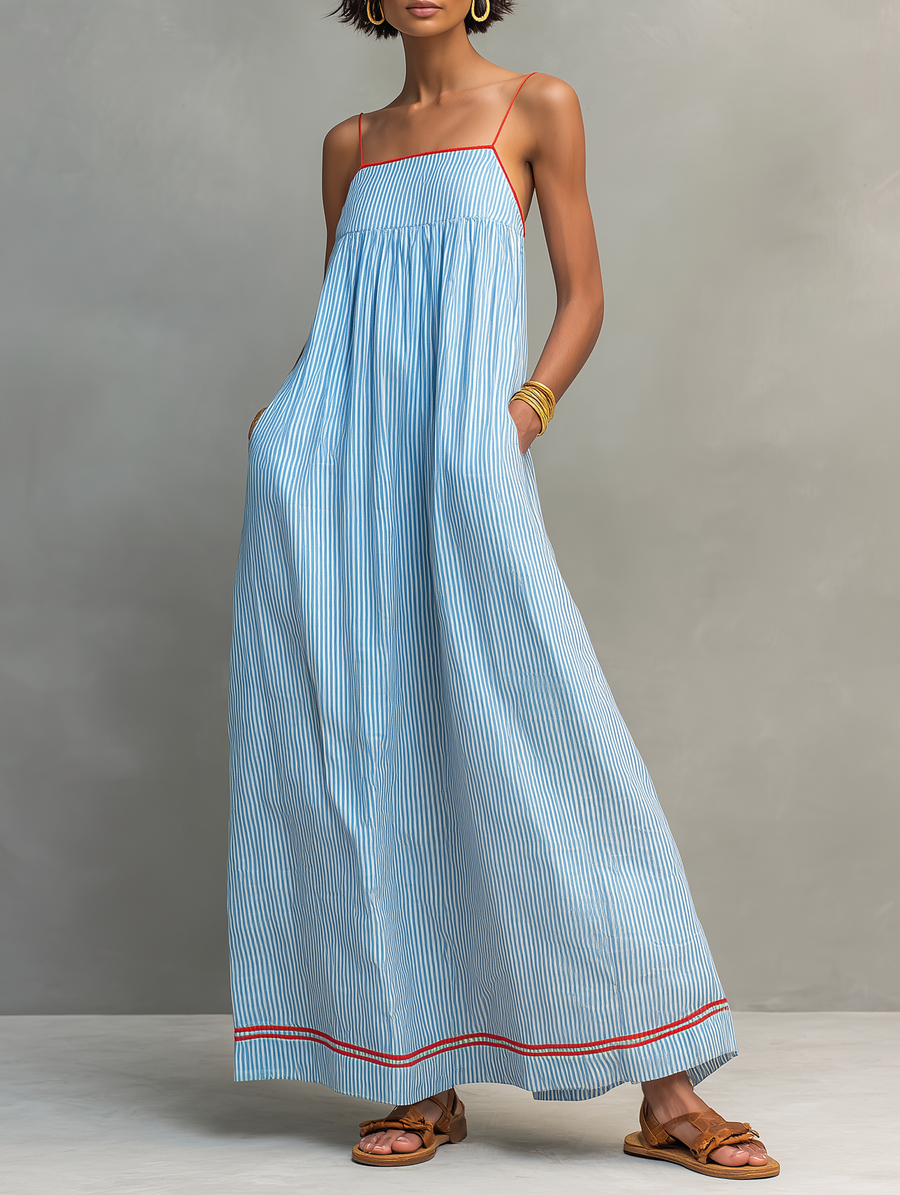 June - Striped Maxi Dress