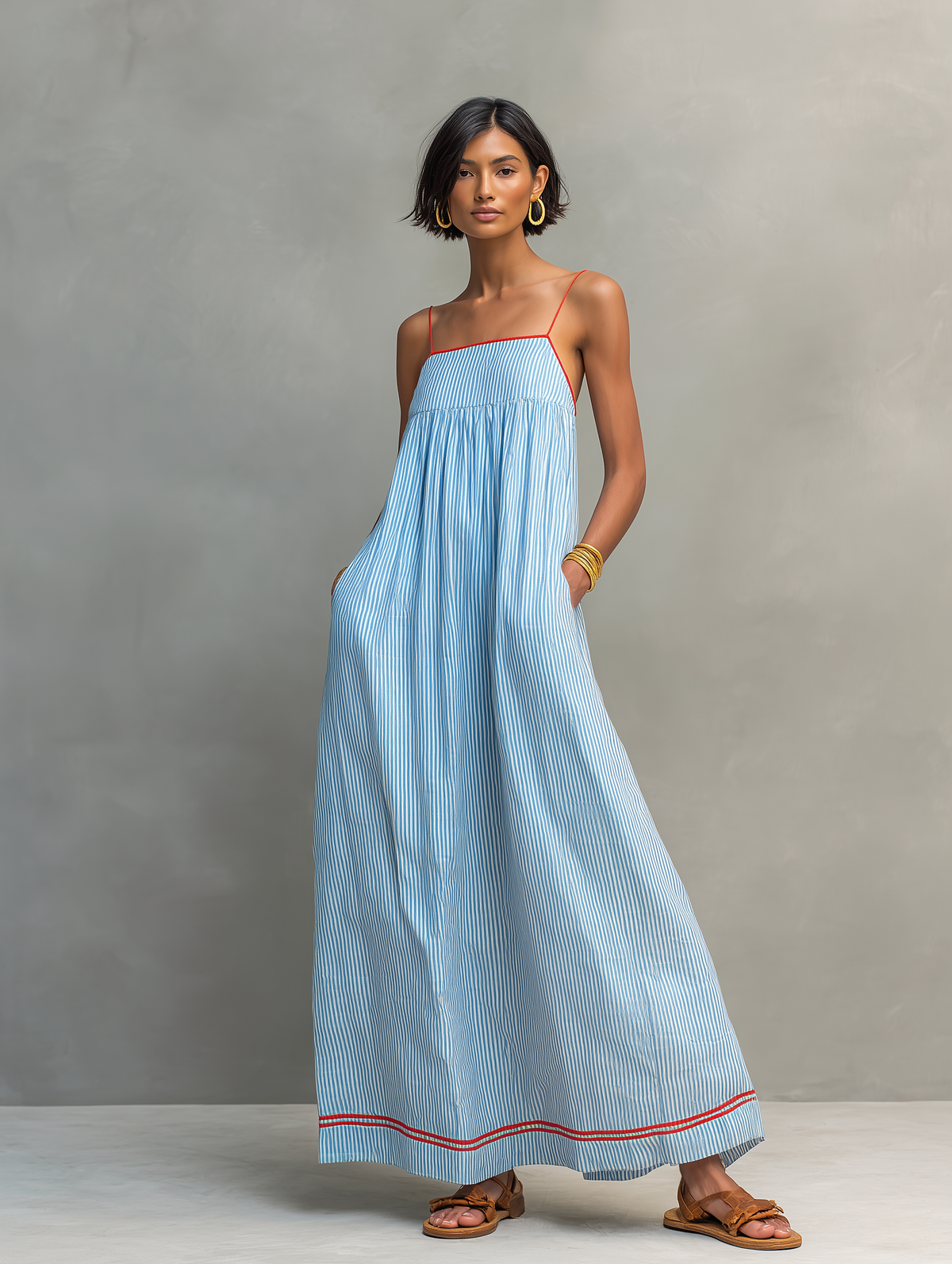 June - Striped Maxi Dress