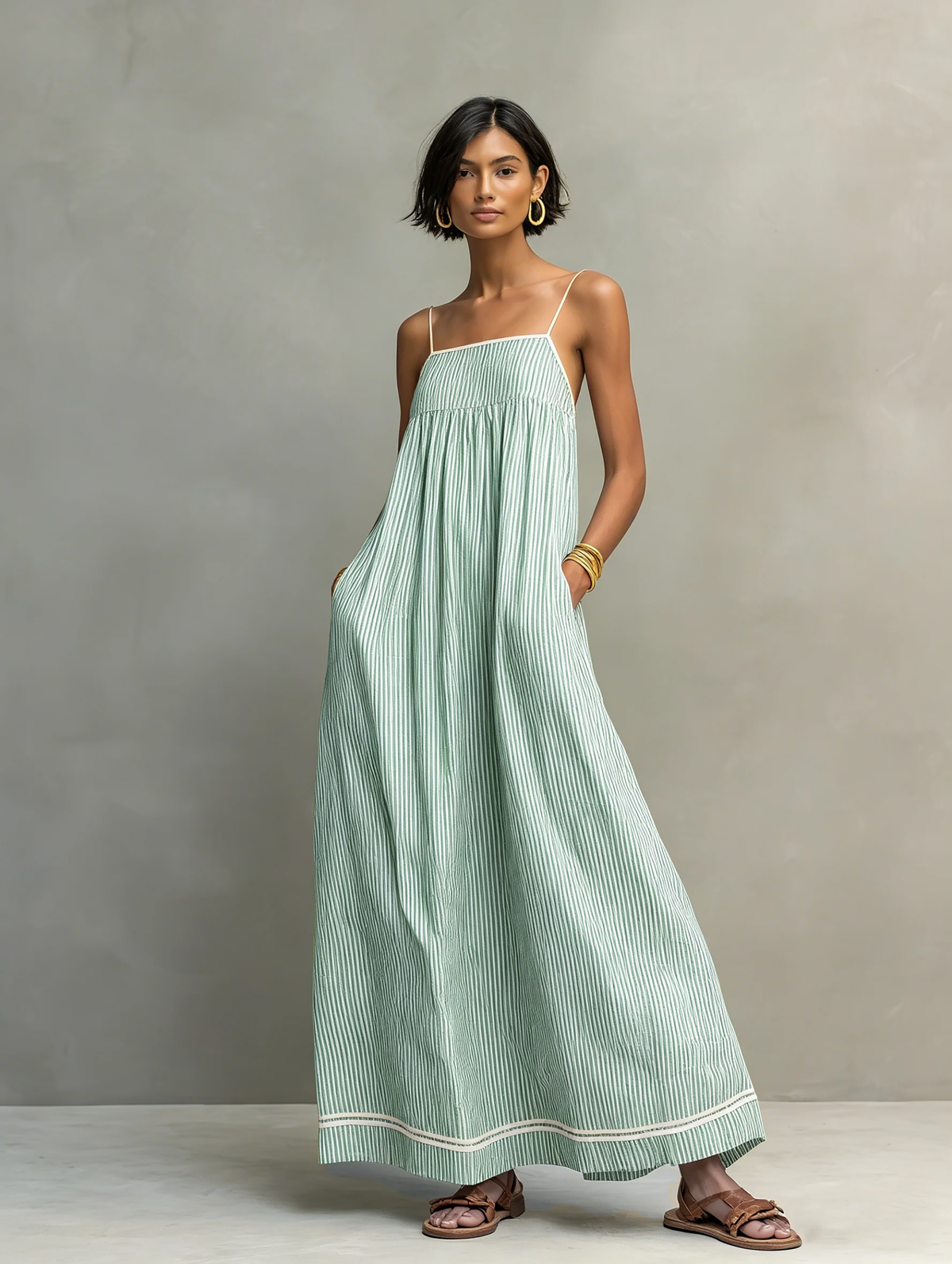 June - Striped Maxi Dress