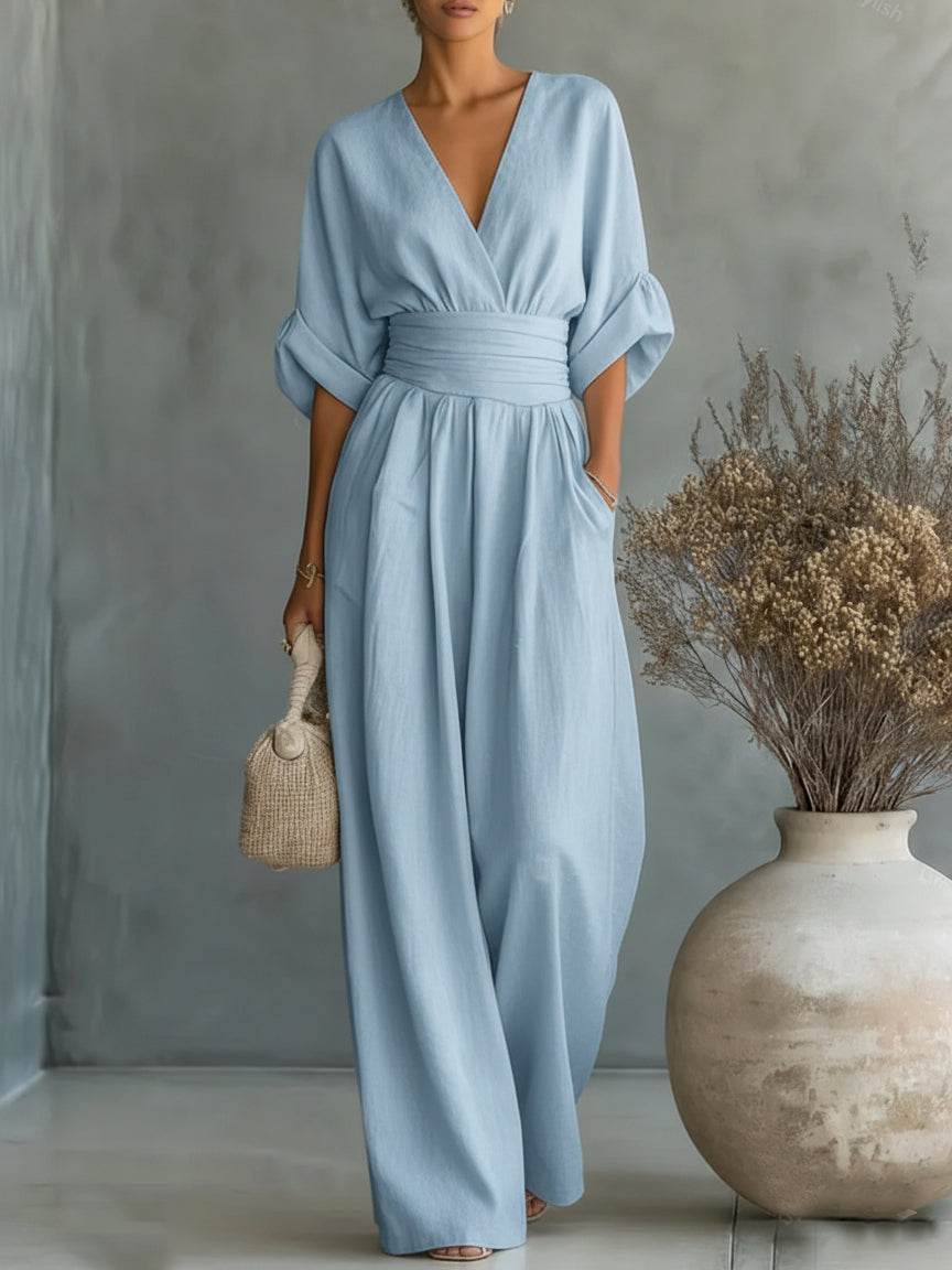 The Capella - V-Neck High-Waist Jumpsuit