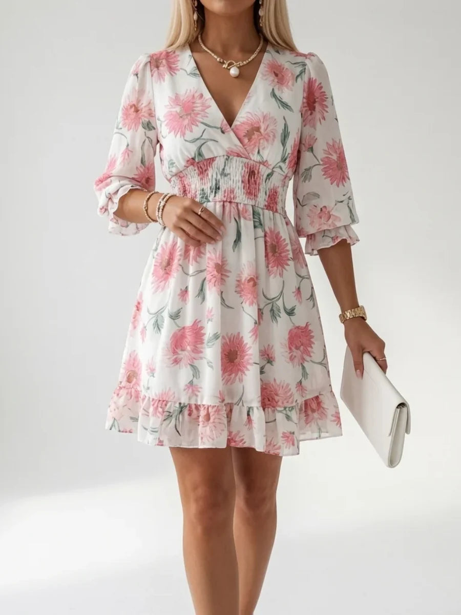 Greta | Mixed Print Dress