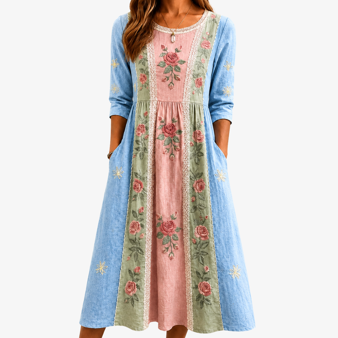 Vintage Rose | Midi Spring Dress