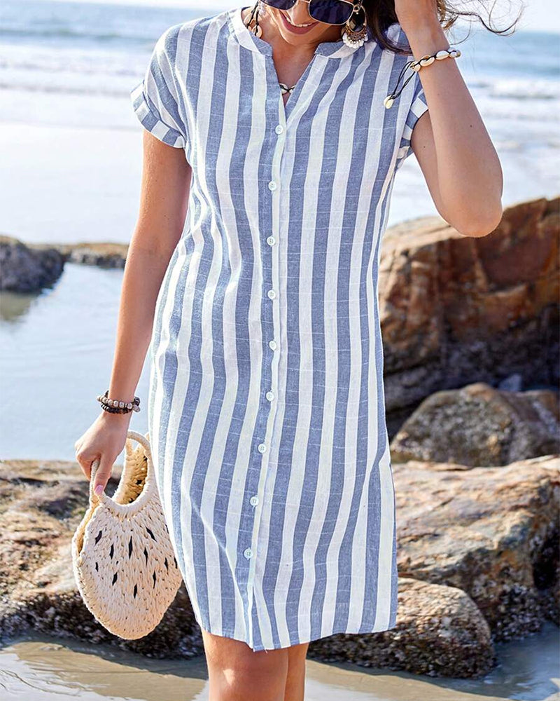 Audrey - Elegant Striped Dress