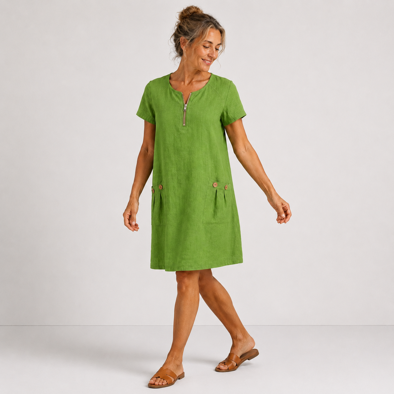 Elise - Casual Cotton Linen Dress