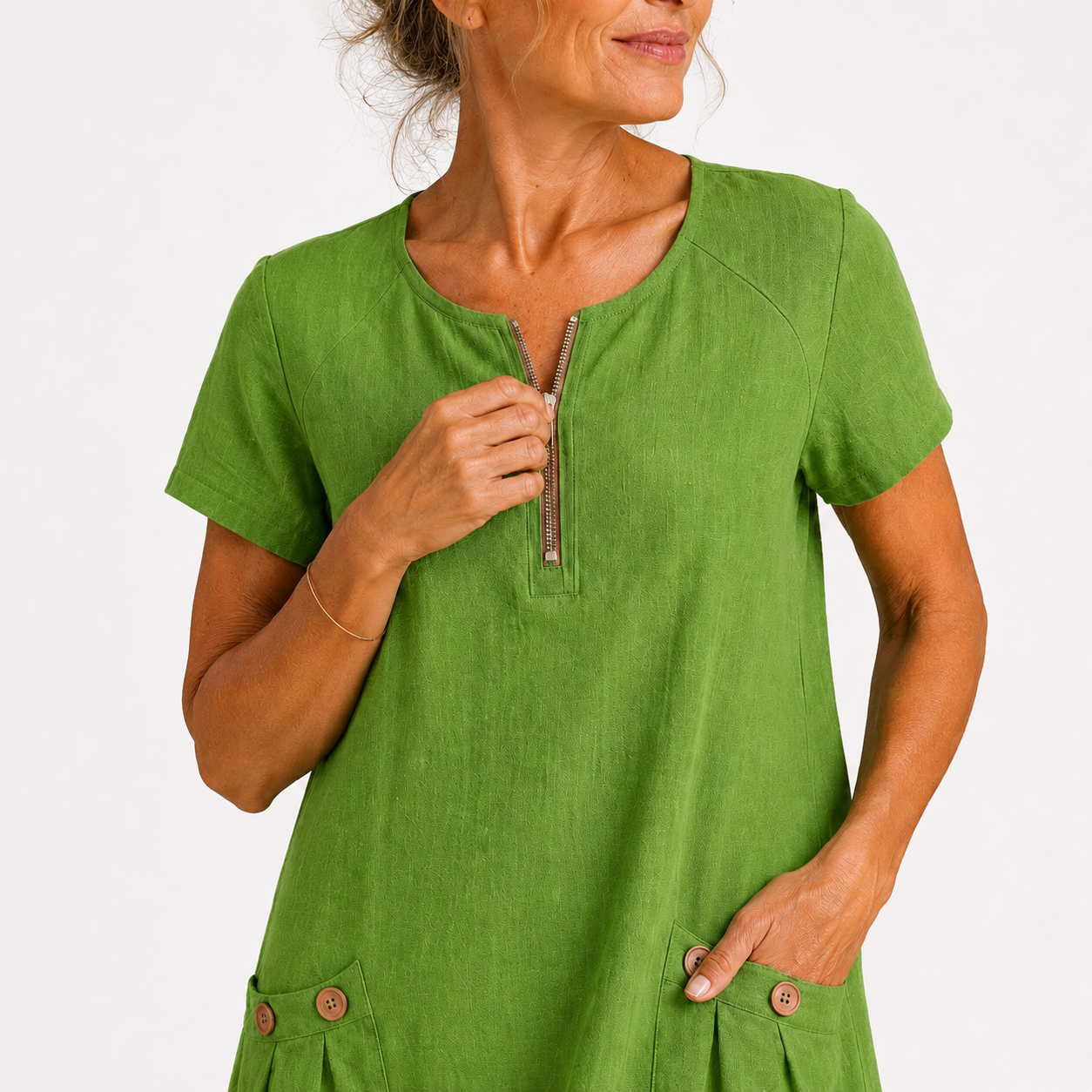 Elise - Casual Cotton Linen Dress