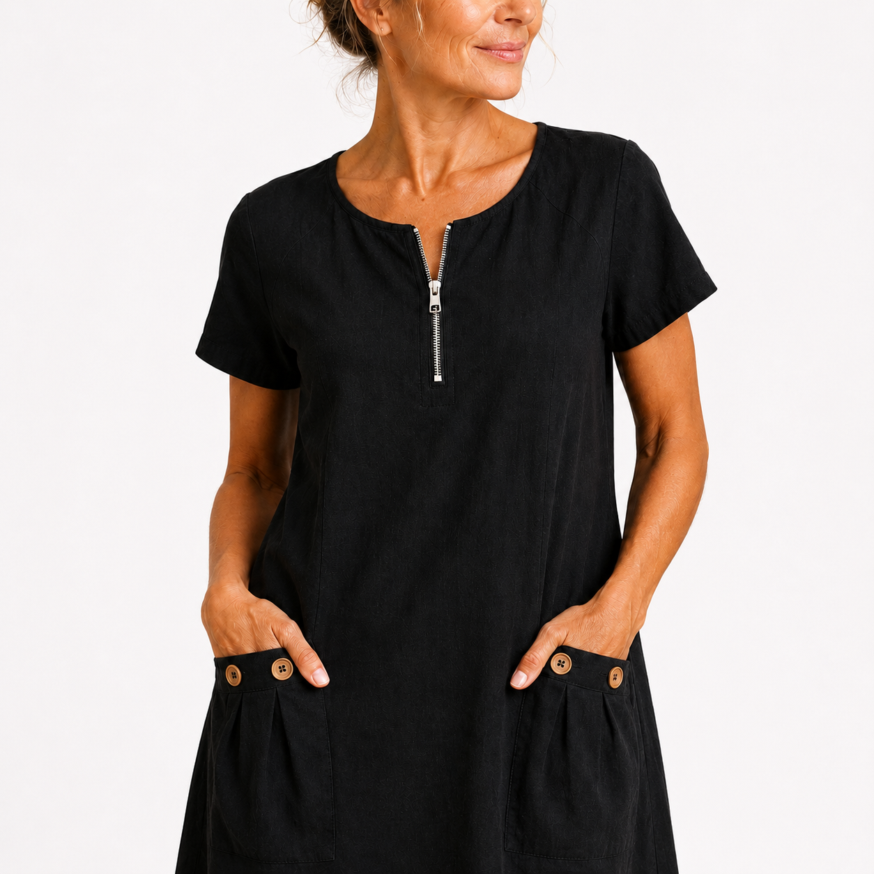 Elise - Casual Cotton Linen Dress
