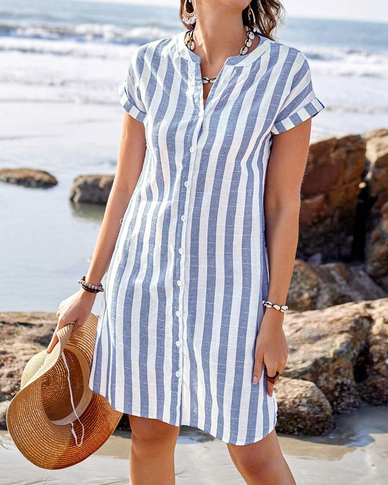 Audrey - Elegant Striped Dress