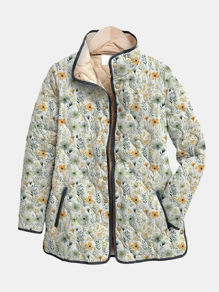 Nadine | Floral-Print Quilted Jacket