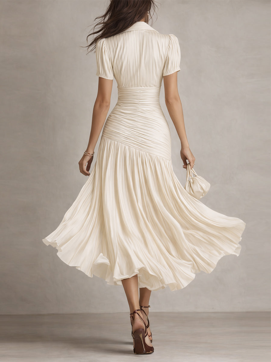 Adriana - Satin Midi Dress