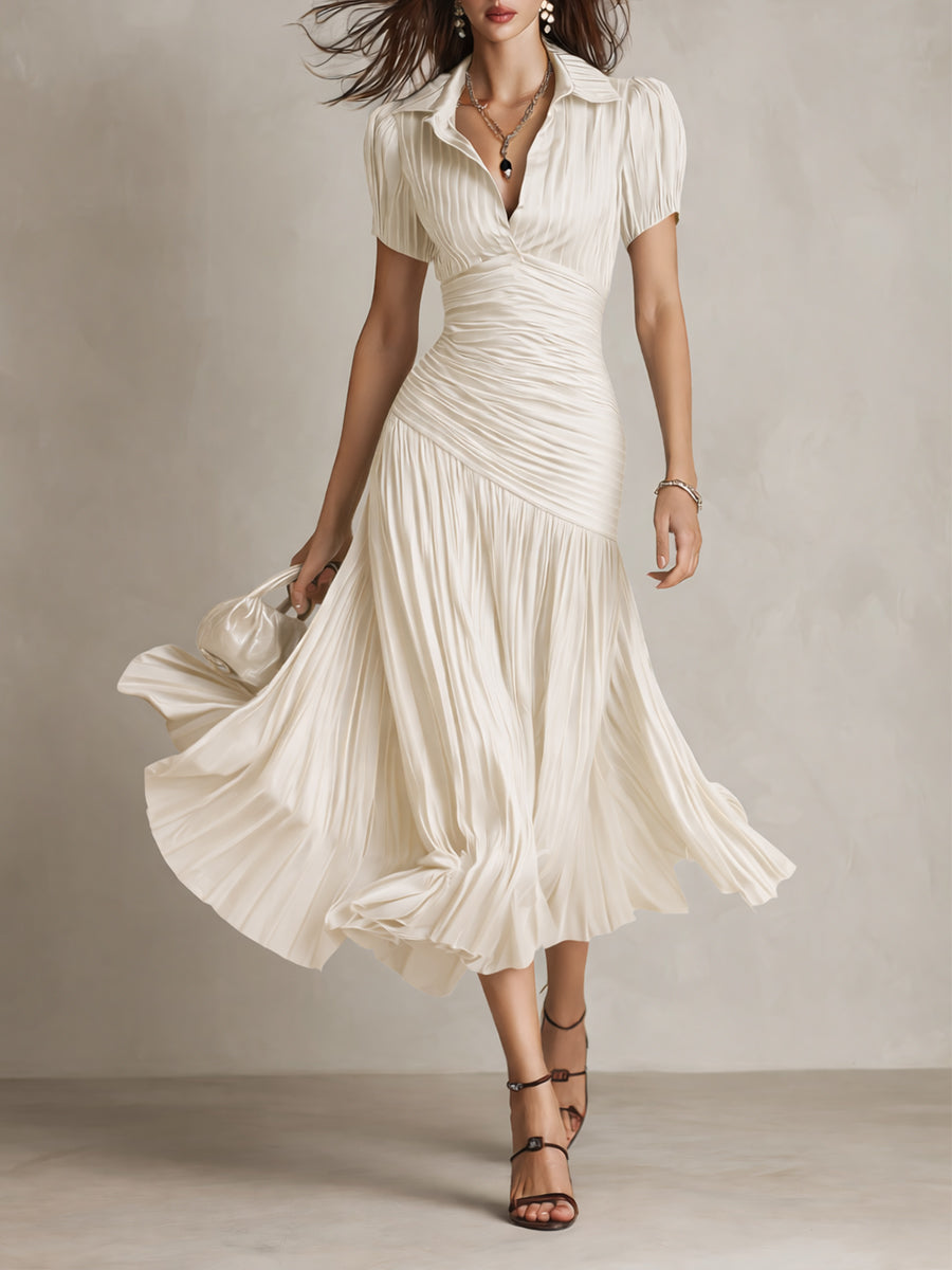 Adriana - Satin Midi Dress