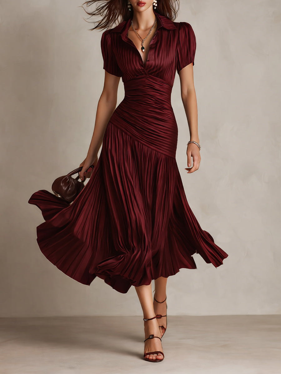 Adriana - Satin Midi Dress