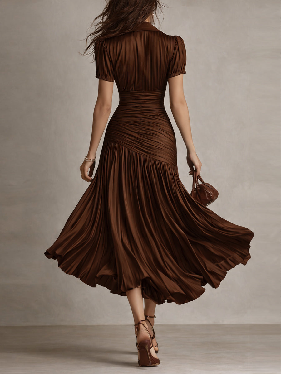Adriana - Satin Midi Dress