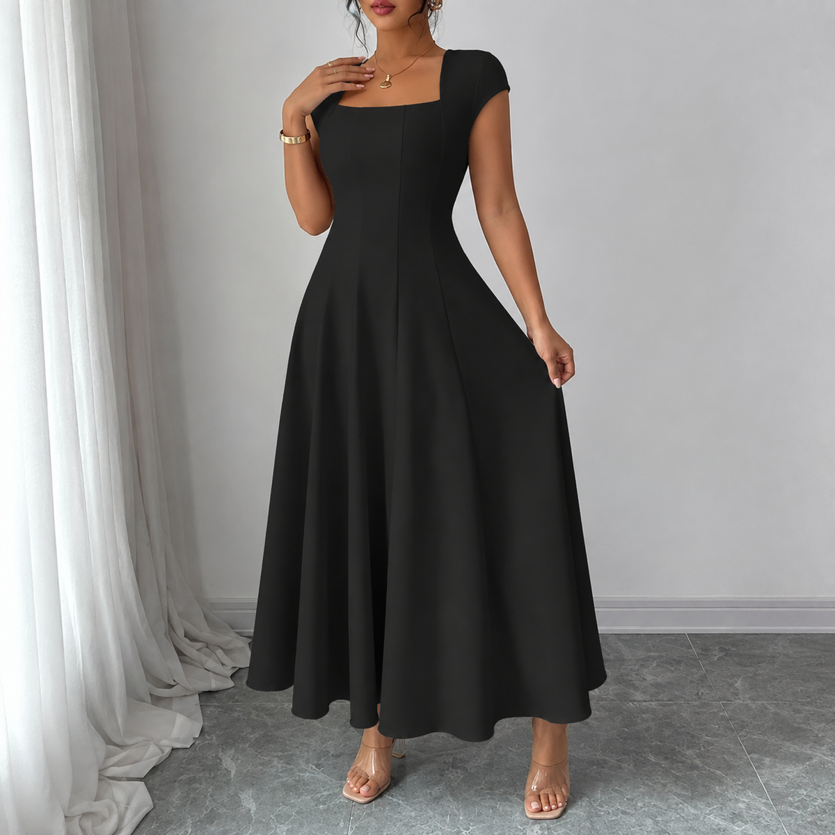 Brooklyn - Classic Tummy-Control A-Line Midi Dress