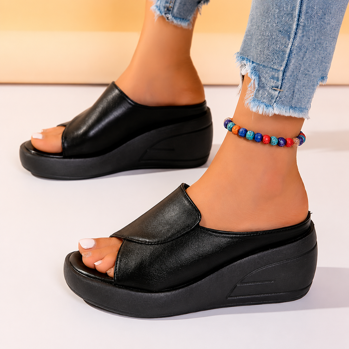 Celine - Orthopedic Slip-on Wedge Sandals