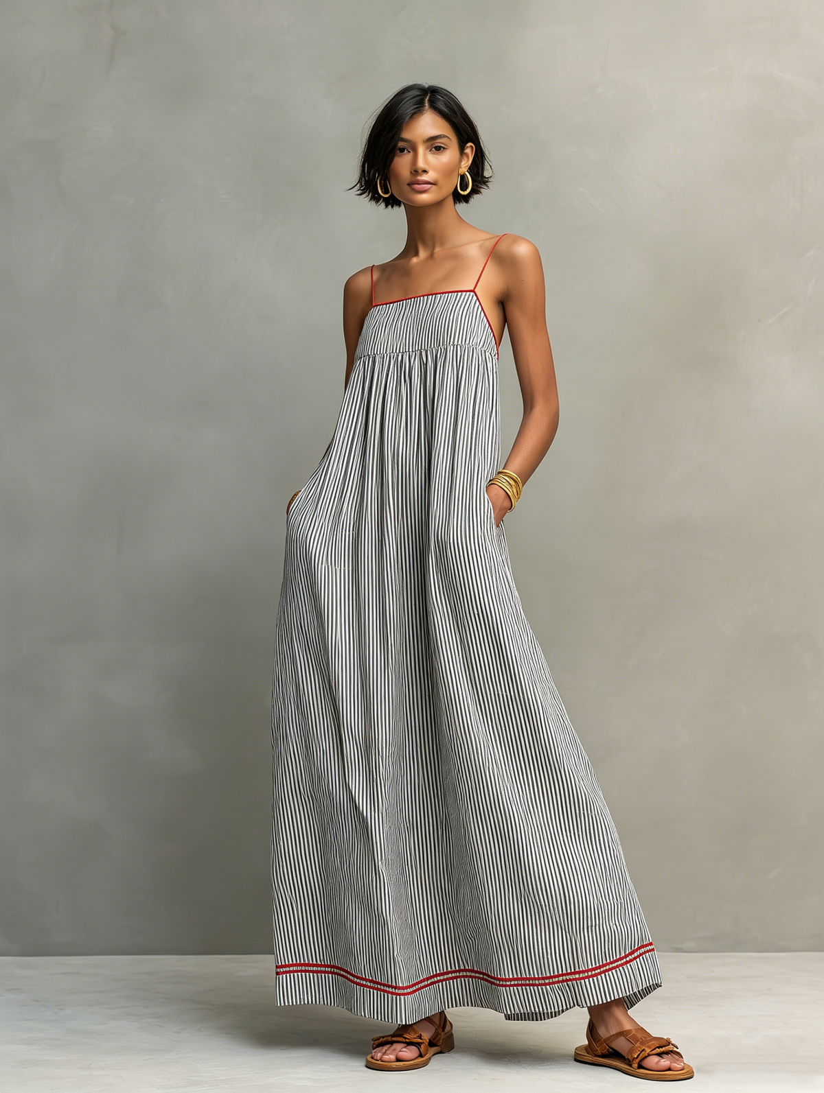 June - Striped Maxi Dress