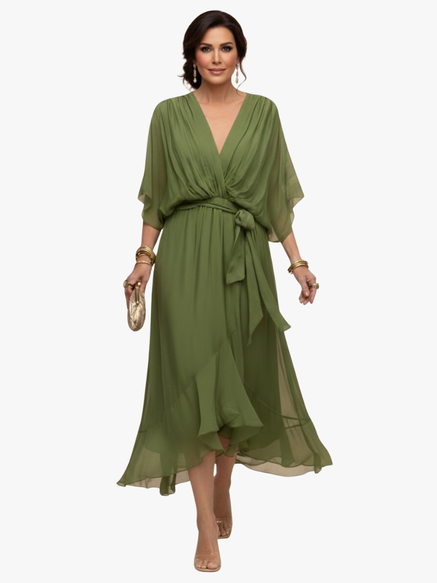 Chelsea | Chiffon V-Neck Dress