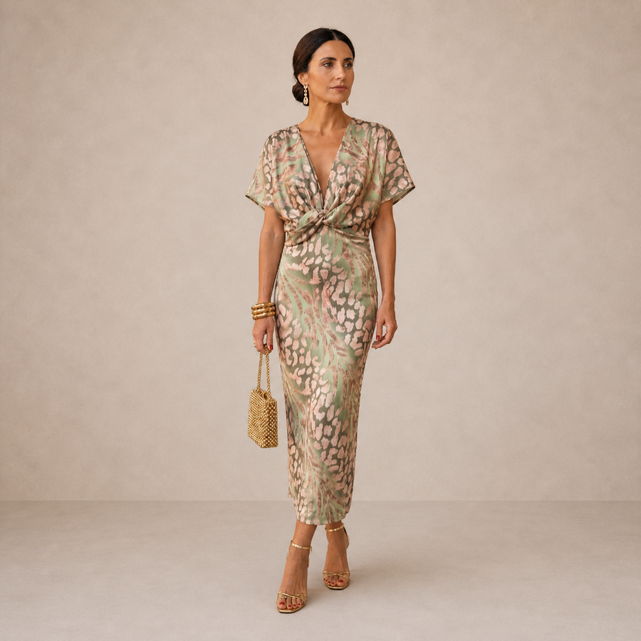 Stella - Copper Midi Dress