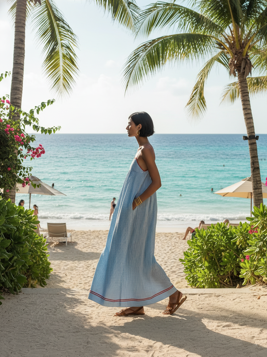 June - Striped Maxi Dress