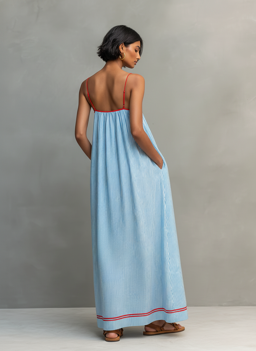 June - Striped Maxi Dress
