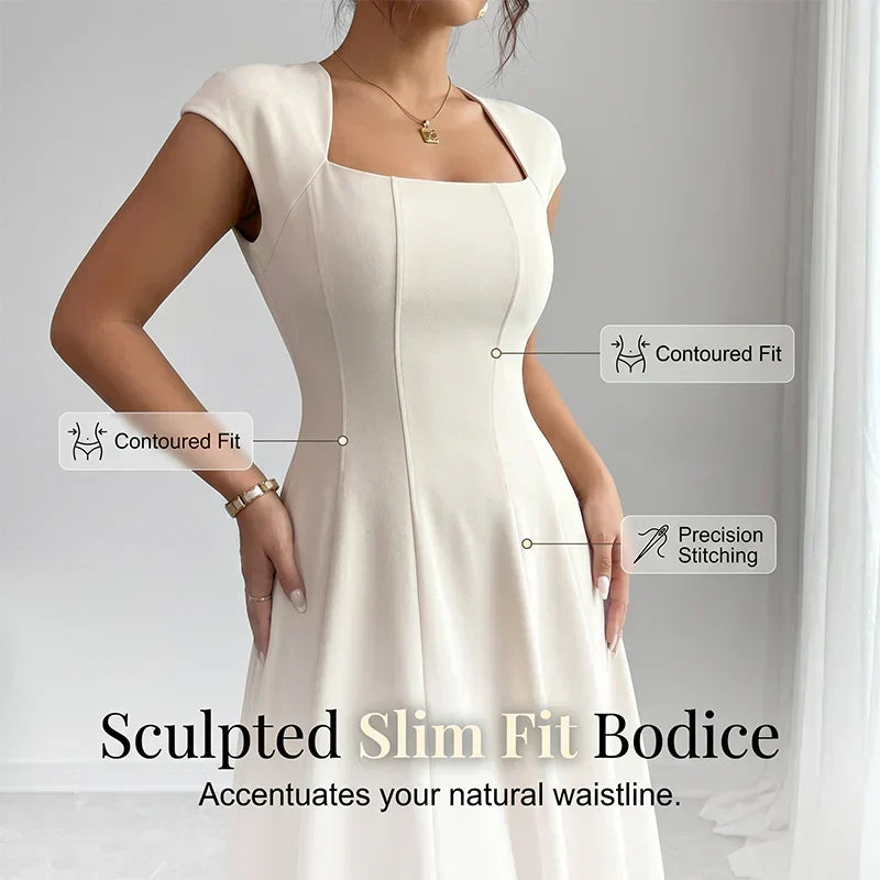 Brooklyn - Classic Tummy-Control A-Line Midi Dress