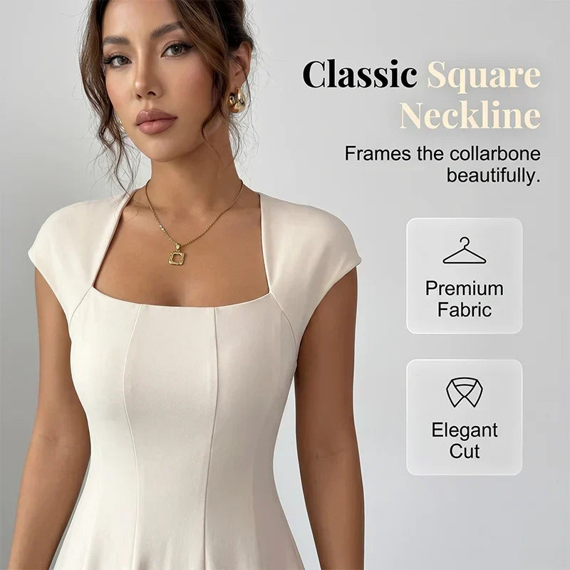 Brooklyn - Classic Tummy-Control A-Line Midi Dress
