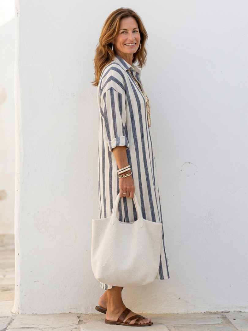 Émilie™ | Shirt Dress Santorini