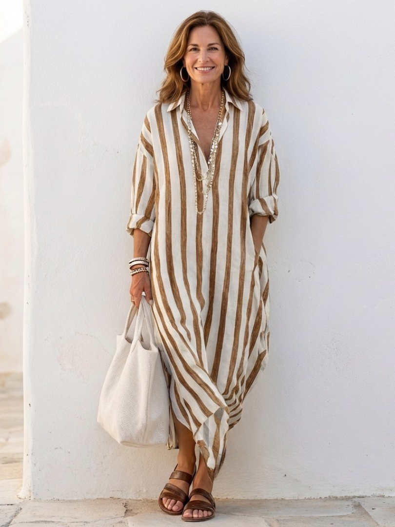 Émilie™ | Shirt Dress Santorini