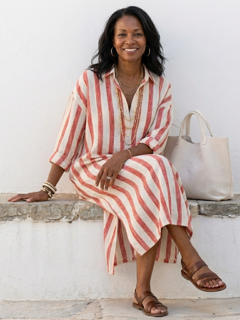 Émilie™ | Shirt Dress Santorini
