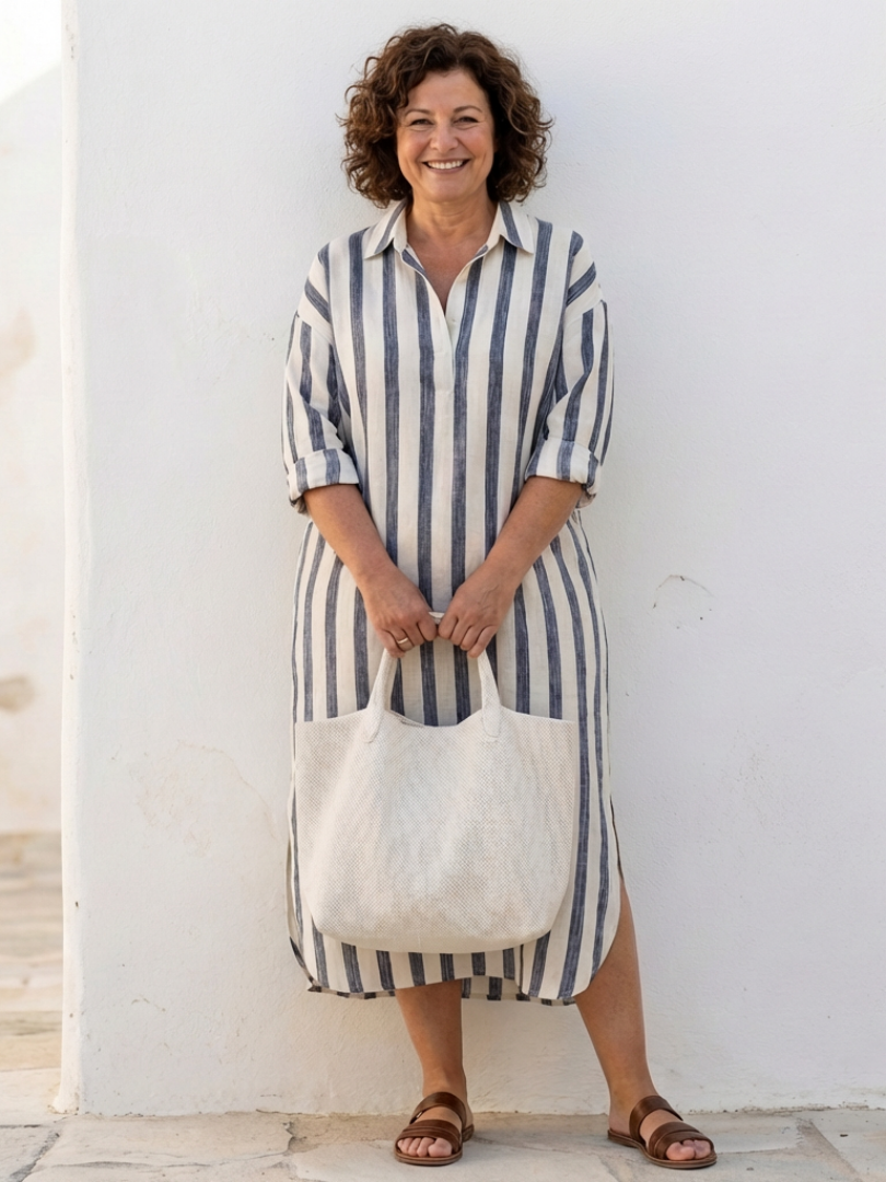 Émilie™ | Shirt Dress Santorini