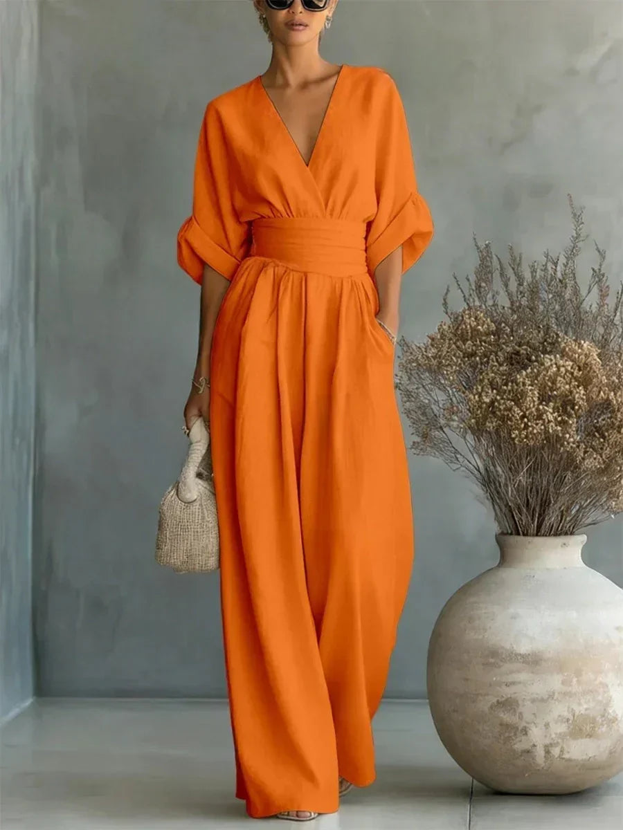 The Capella - V-Neck High-Waist Jumpsuit