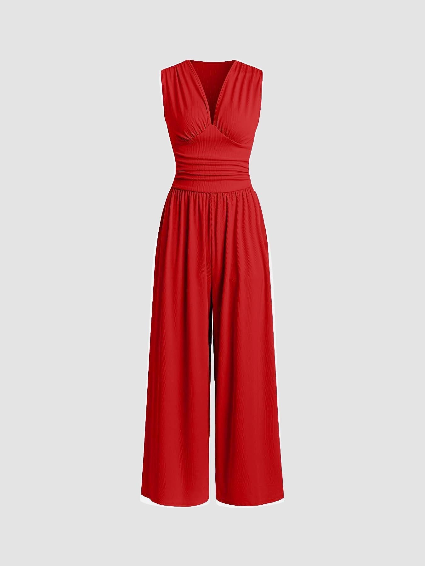 Senna's Chic Sleeveless Wide-Leg Jumpsuit