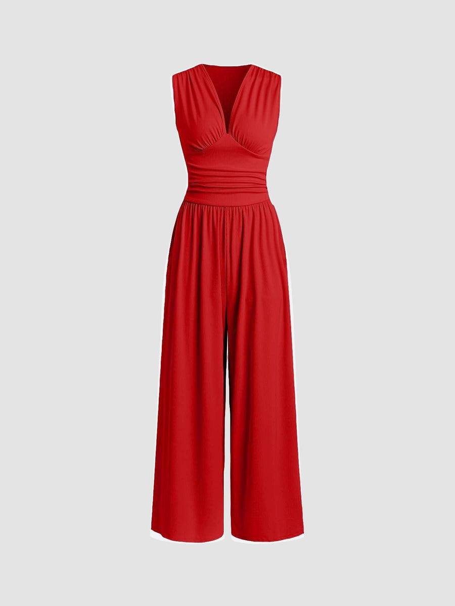 Senna's Chic Sleeveless Wide-Leg Jumpsuit