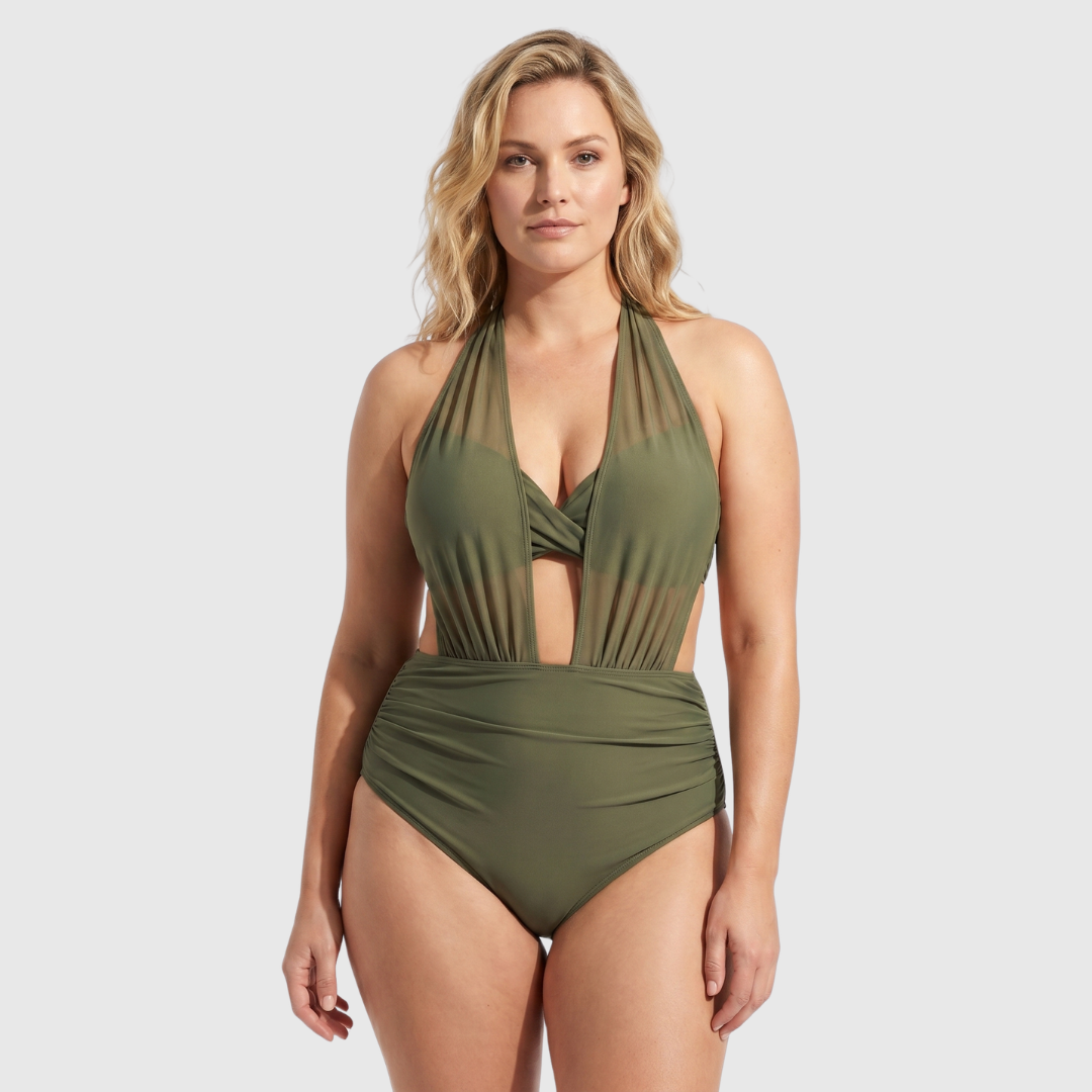 Nixie – 2-in-1 High Waisted Tummy Control Mesh Bikini Set