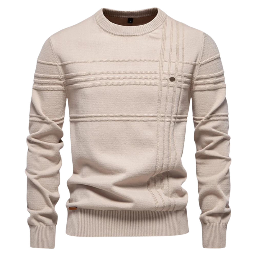 Laluna® | Katoenen Herentrui Met Streepdesign