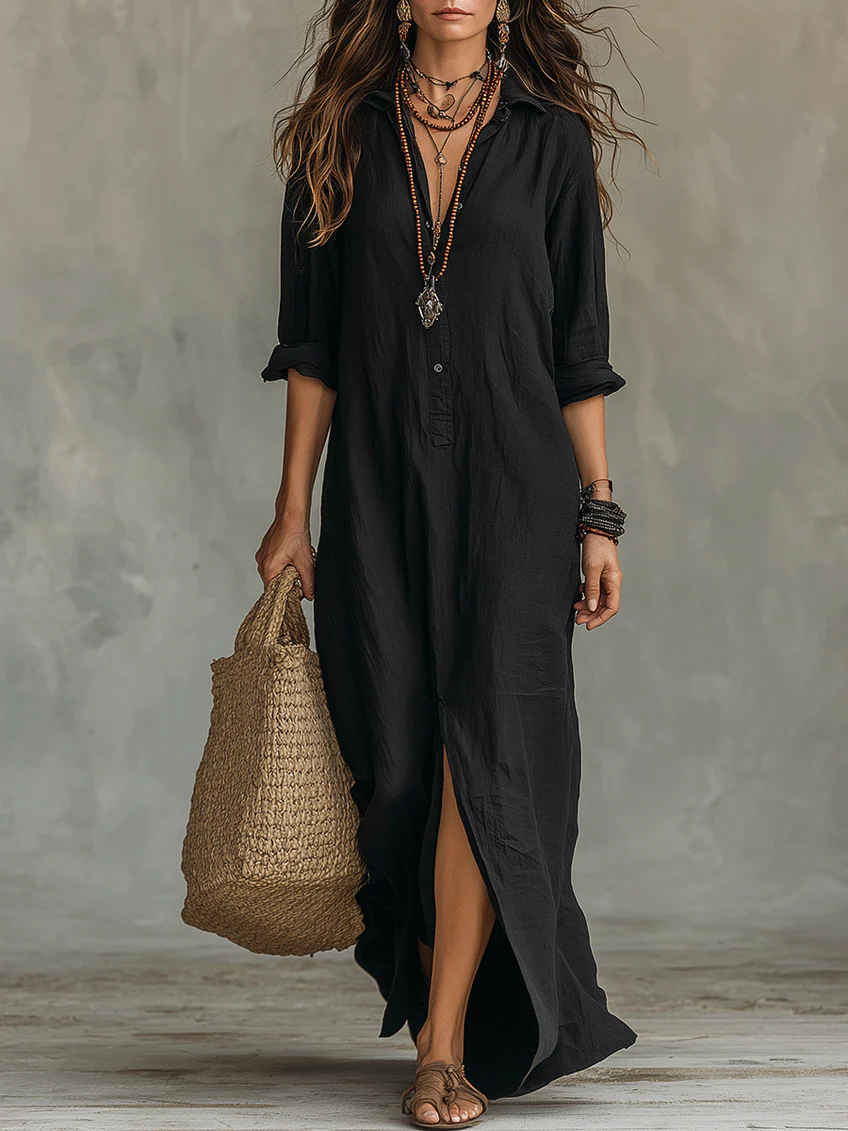 Andie – Flowing Black Maxi Dress