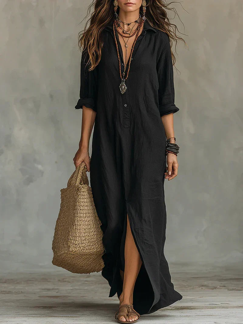 Stevie | Maxi Shirt Dress
