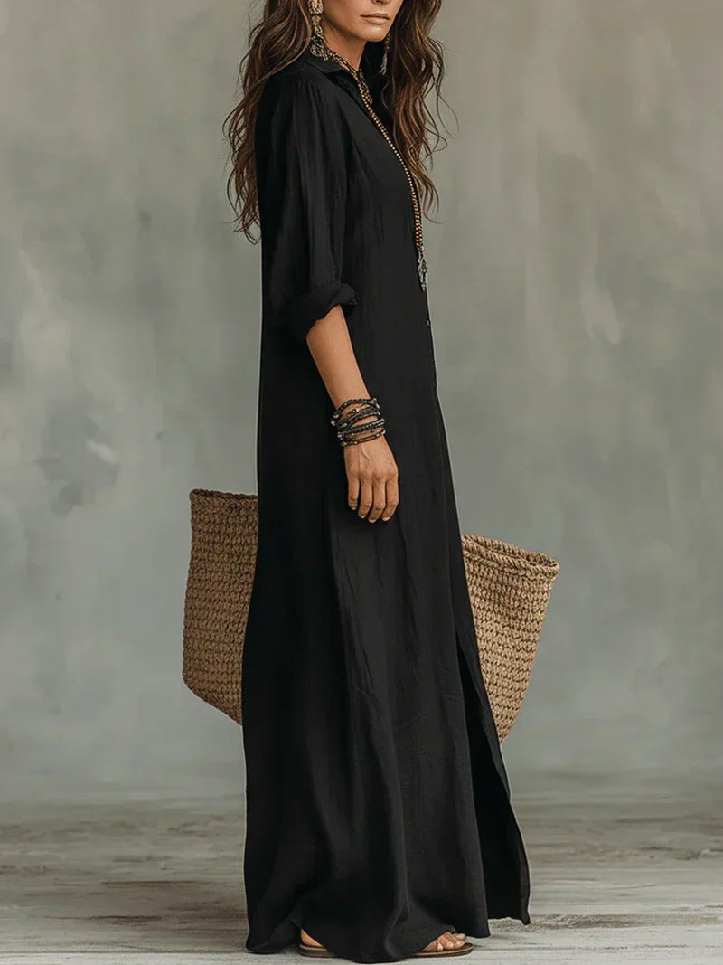 Stevie | Maxi Shirt Dress