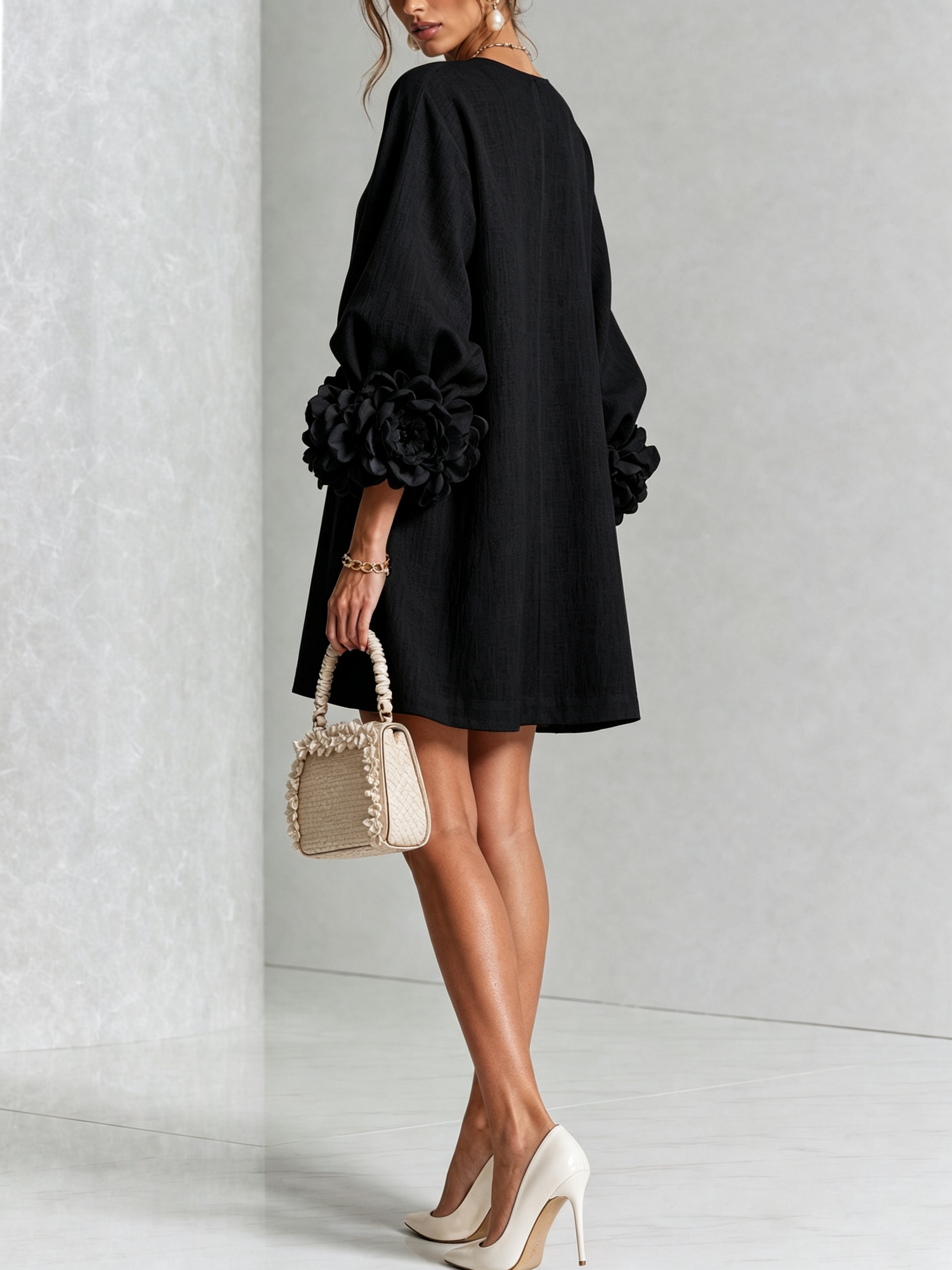FLORENCE | FLORAL BUTTON-FRONT MINI DRESS