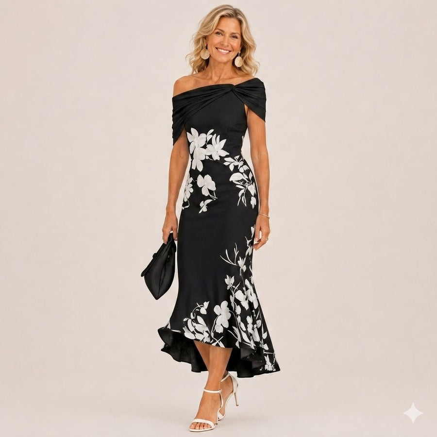 Loretta - Floral Off-Shoulder Midi Dress