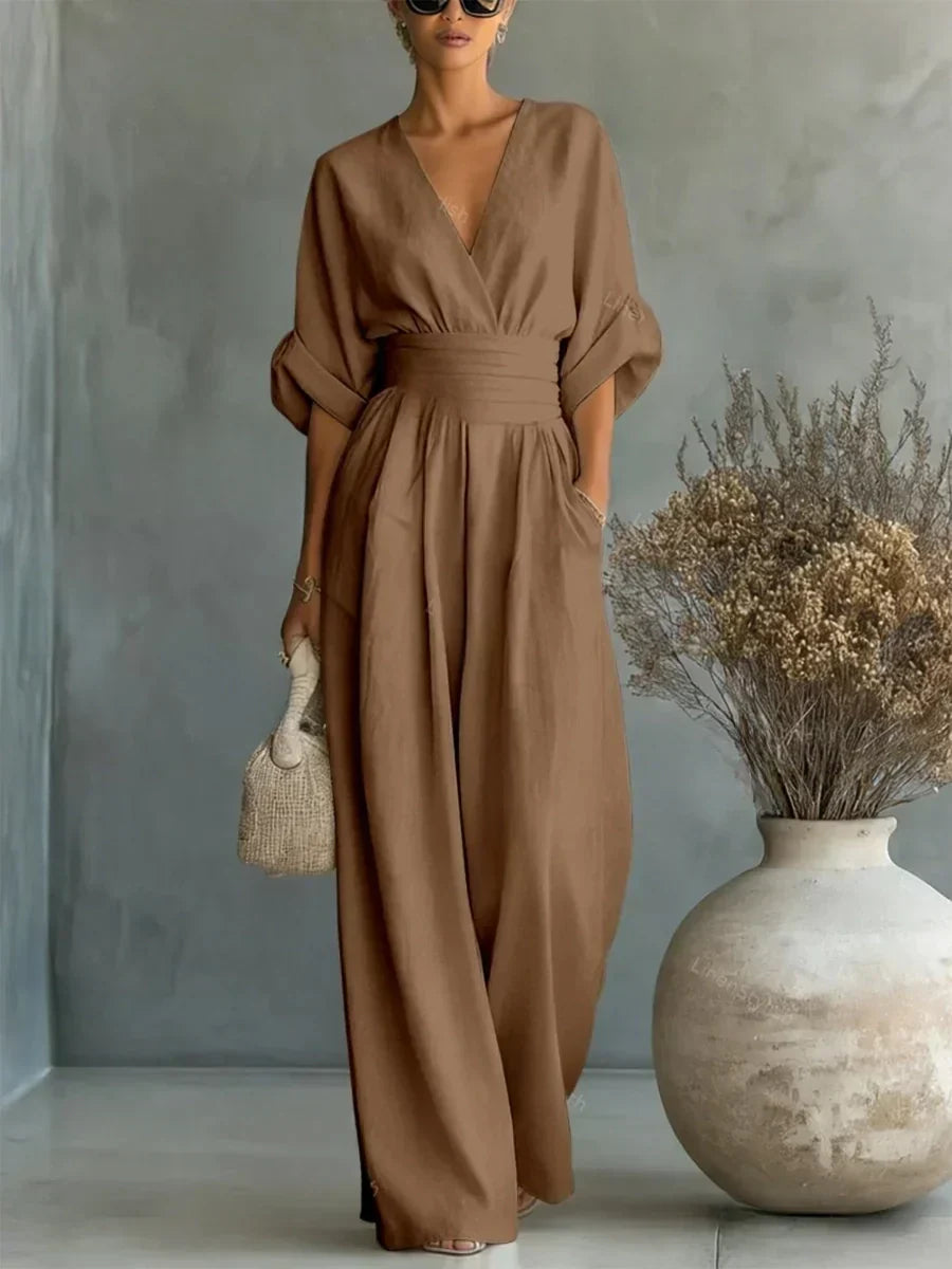 The Capella - V-Neck High-Waist Jumpsuit