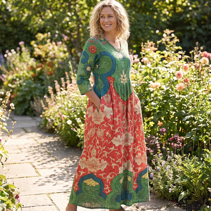 Judith | Vintage Floral Maxi Dress