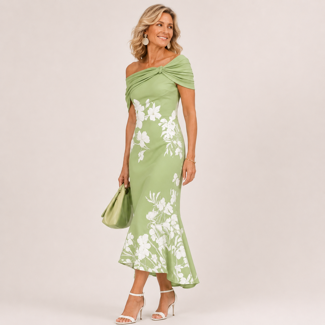 Loretta - Floral Off-Shoulder Midi Dress