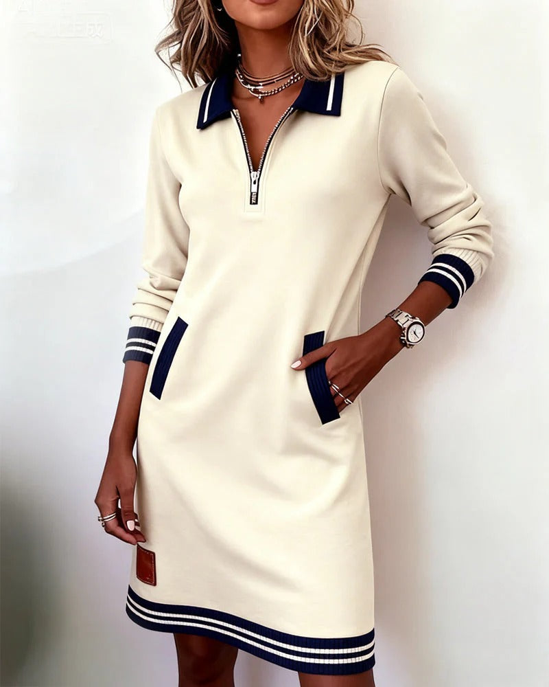 Harper - Zip Collar Comfort Dress
