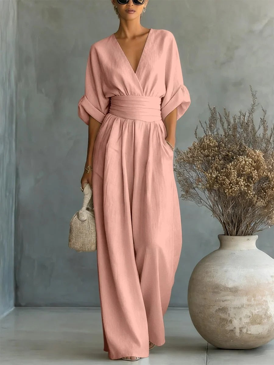 The Capella - V-Neck High-Waist Jumpsuit