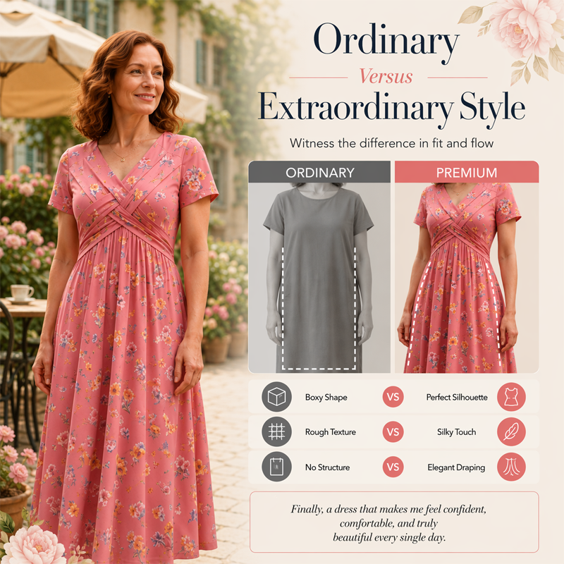 Carlotta - Floral Wrap Midi Dress
