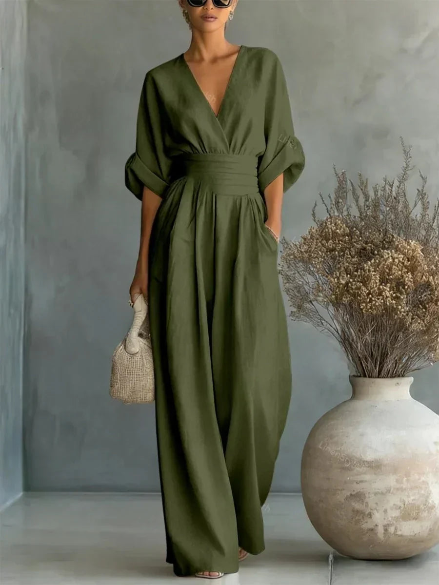 The Capella - V-Neck High-Waist Jumpsuit